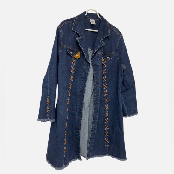 Ethyl South Western Denim Jacket Dress - Picture 1 of 3